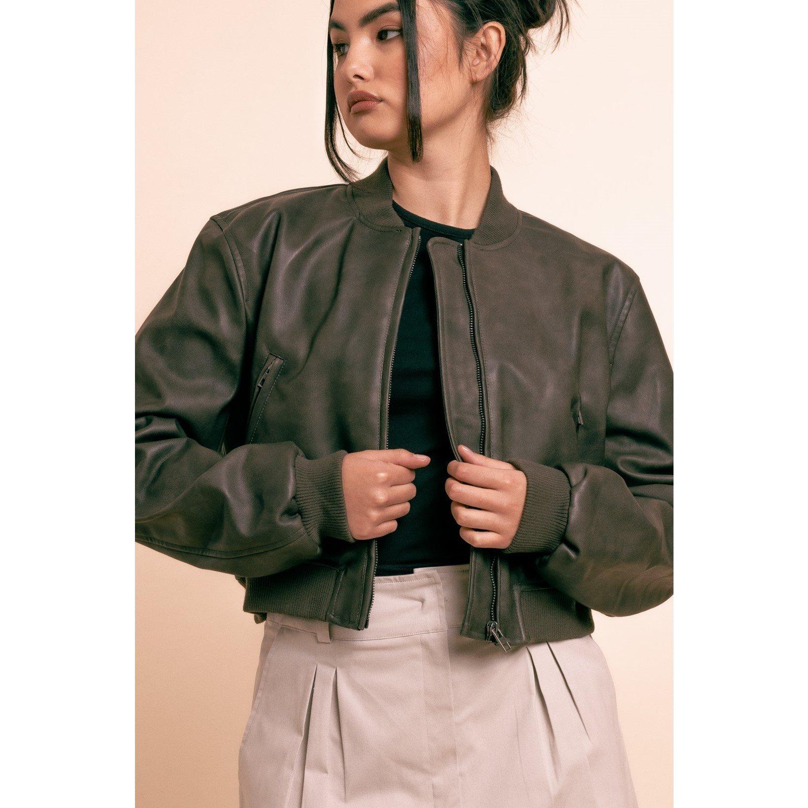Daisy Street Vintage Bomber Jacket
