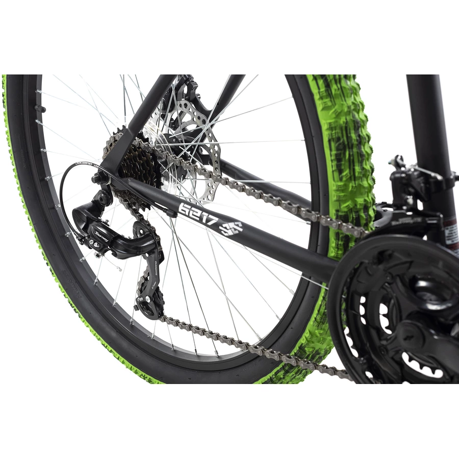 KS Cycling Mountainbike Hardtail 26 Zoll Crusher schwarz-grün