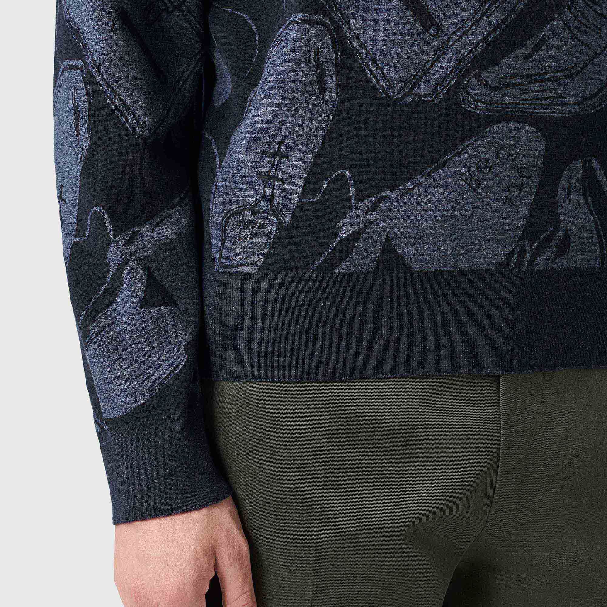 Pull En Laine Avec Jacquard Summer Iconic