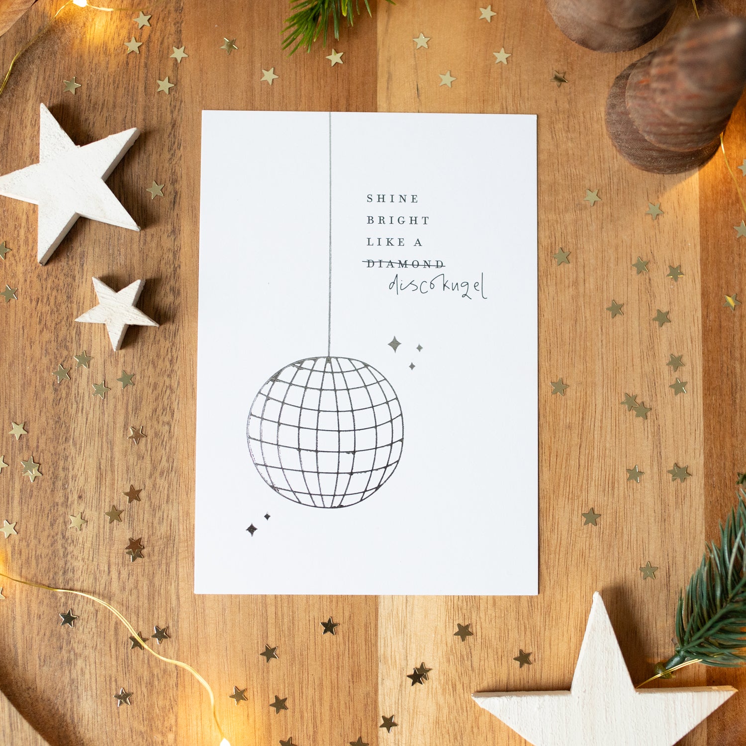 Postkarte „Shine bright