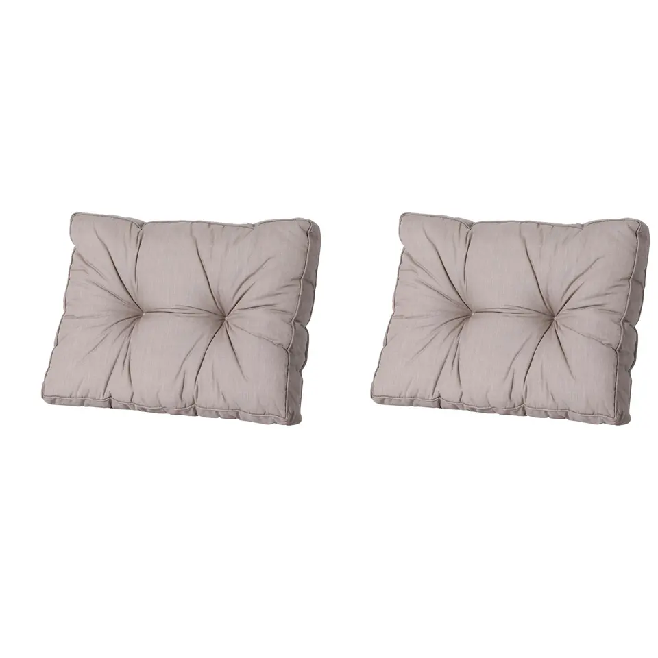 Madison - Florance Rugkussen Basic taupe - Ca. 43x60 cm - Set van 2