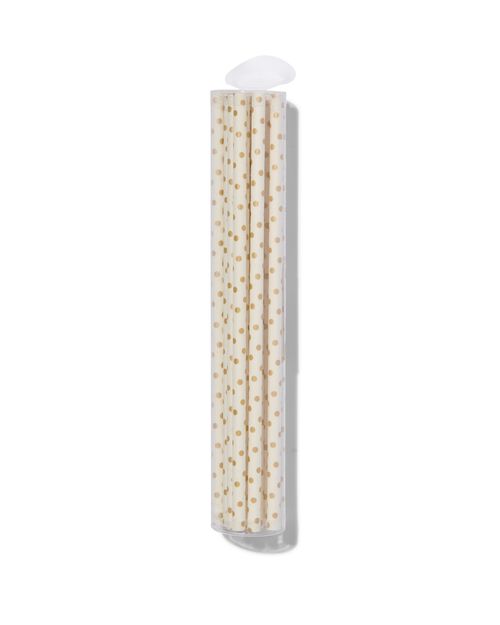 20 pailles en carton 20cm or