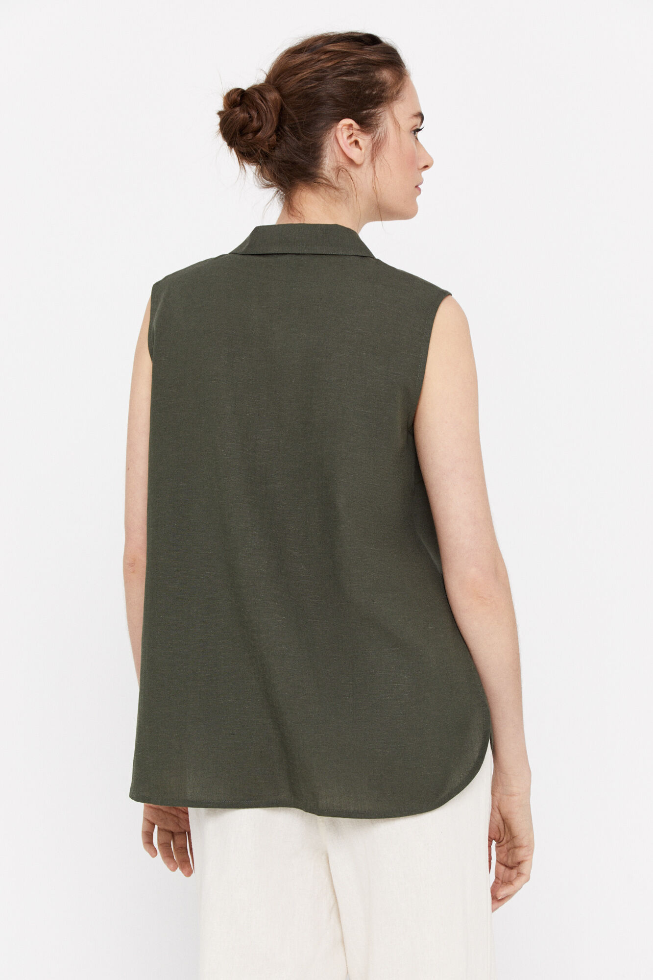 Camisa de linho - Cáqui