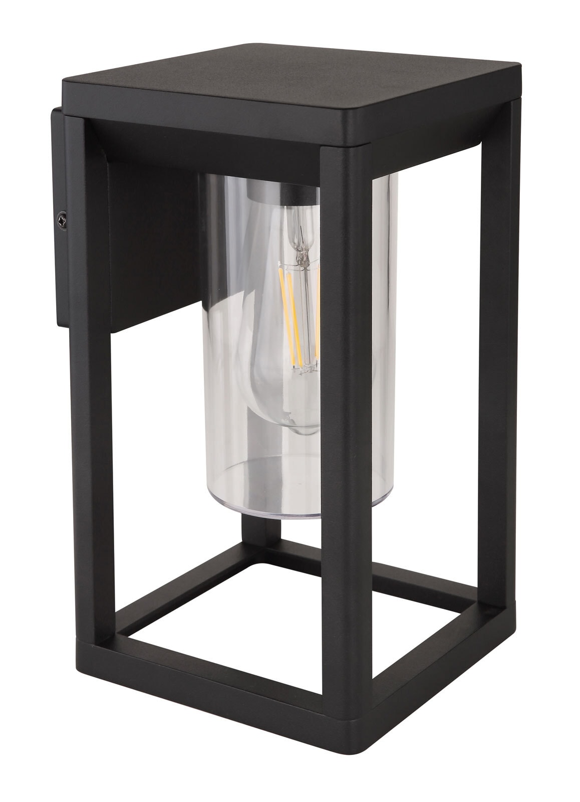 CANDELA Außenleuchte schwarz 3135W, H/T: 27 x 15 cm, Kunststoff, Metall