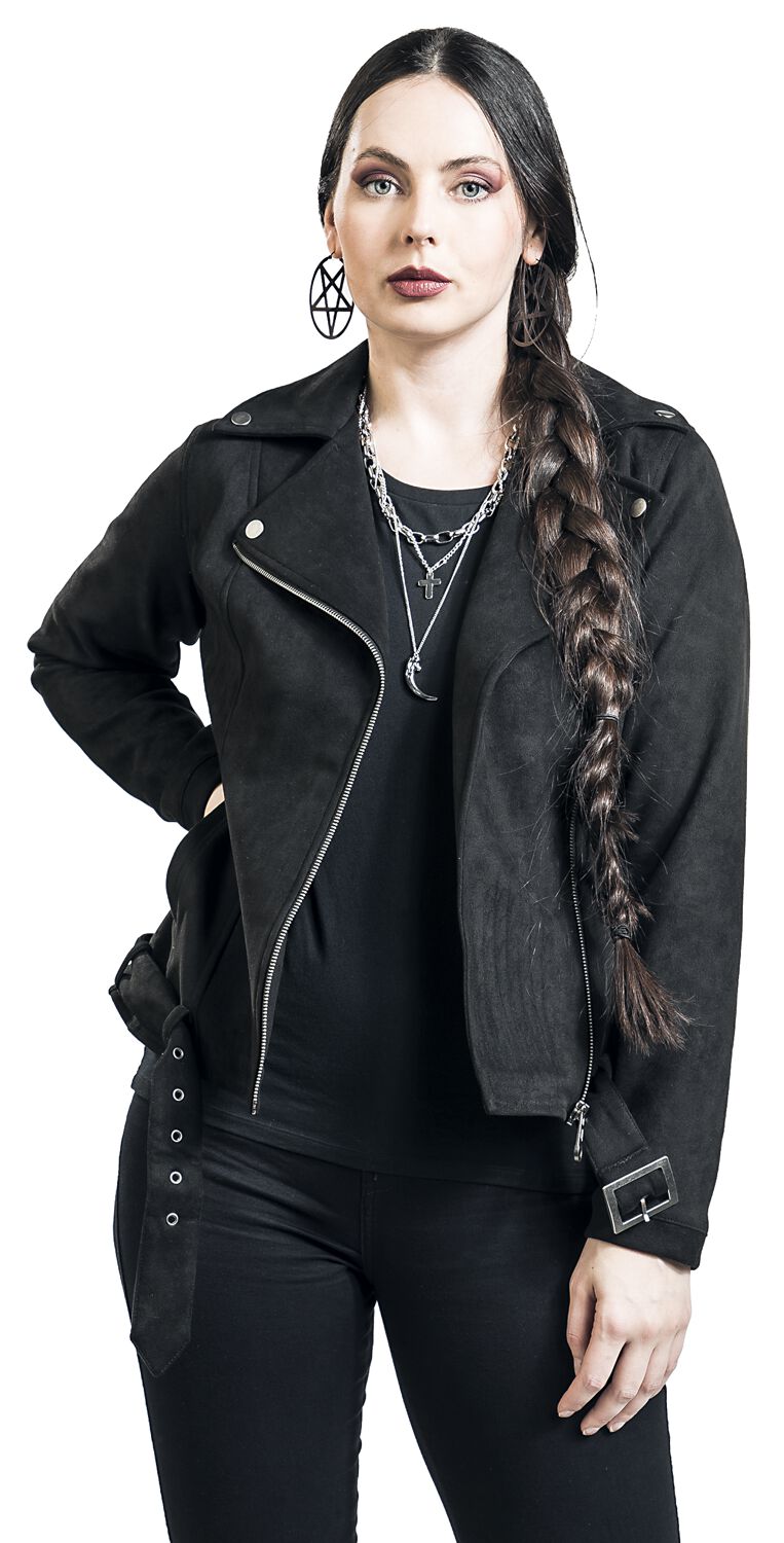Veste en faux daim | Black Premium by EMP Veste en imitation cuir