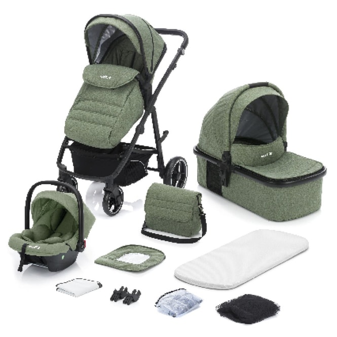 Kinderwagenset - Jaguar - Farbe: grün melange