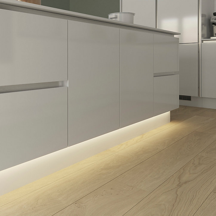 Rallonge ruban lumineux Waldeck LED intégrée variation de blancs et de couleurs IP20 dimmable 400lm 5W L.100cm blanc GoodHome