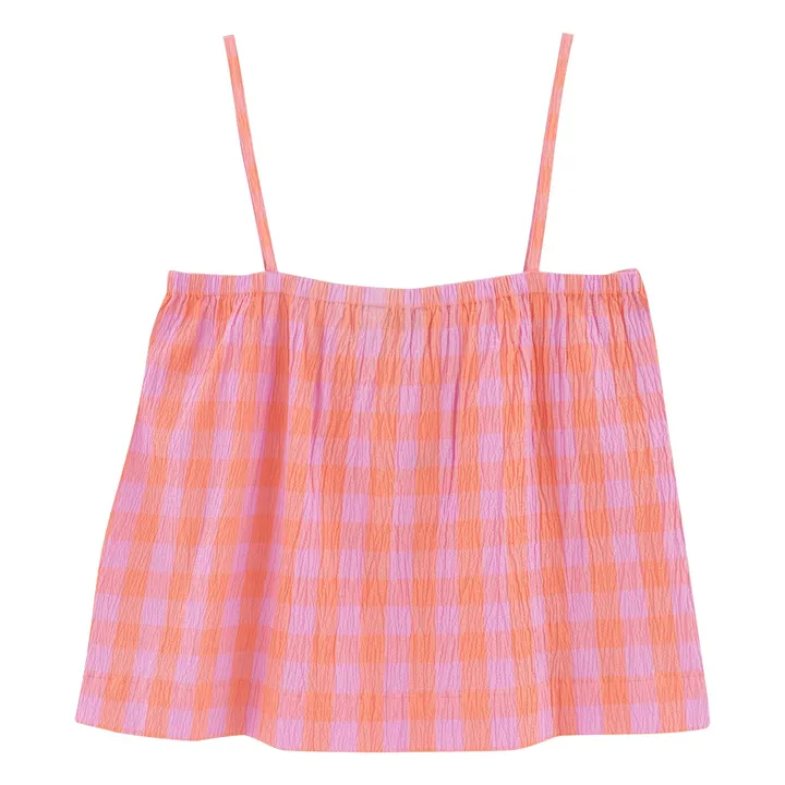 The Tiny Big Sister Top Check Straps | Rose