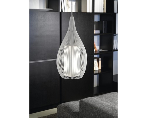 1-lamps hanglamp Ø 19 cm wit