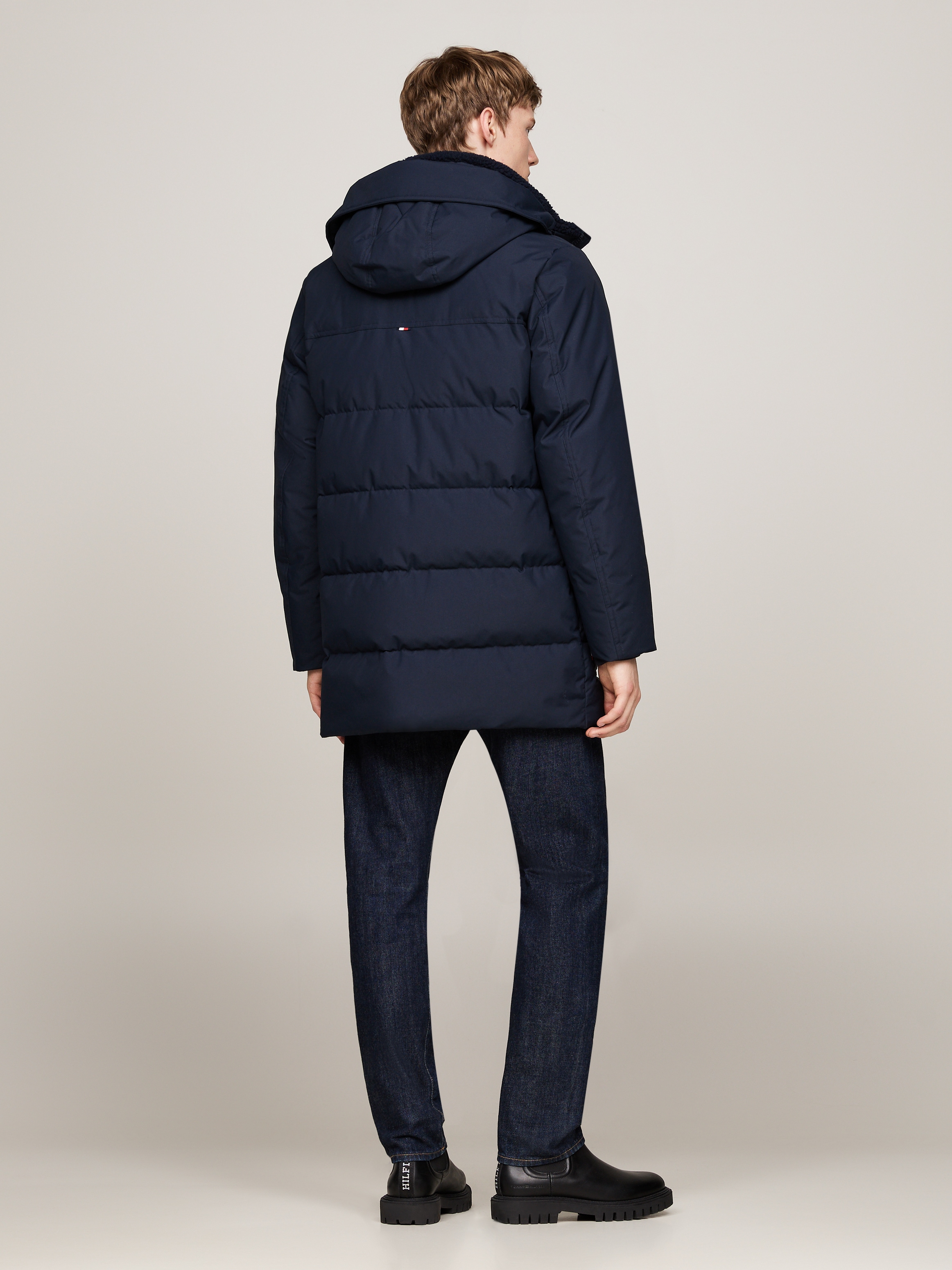 Tommy Hilfiger Parka »ROCKIE UTILITY PARKA« mit Kapuze Winterjacke, Outdoorjacke hoch geschlossen, Stehakragen mit Fellimitat