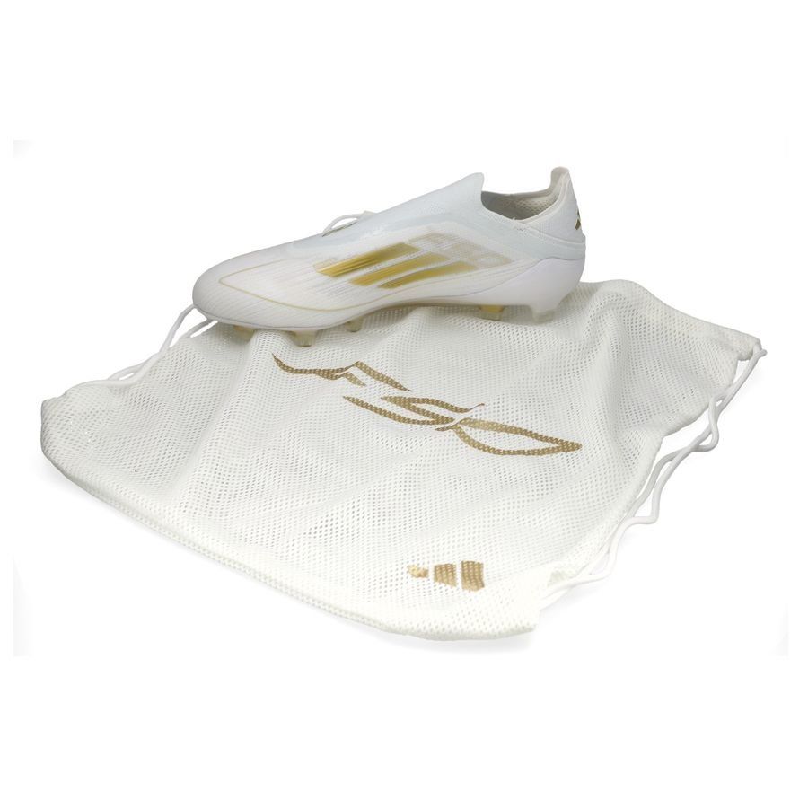 adidas F50 Elite Laceless FG Day Spark - Blanc/Doré/Blanc