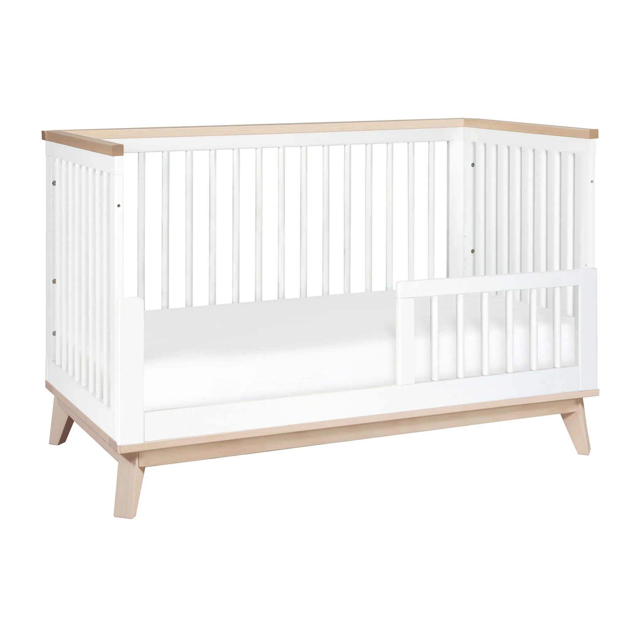 Babyletto Couchette Convertible 3 en 1 Scoot - Blanc  Naturel Lavé