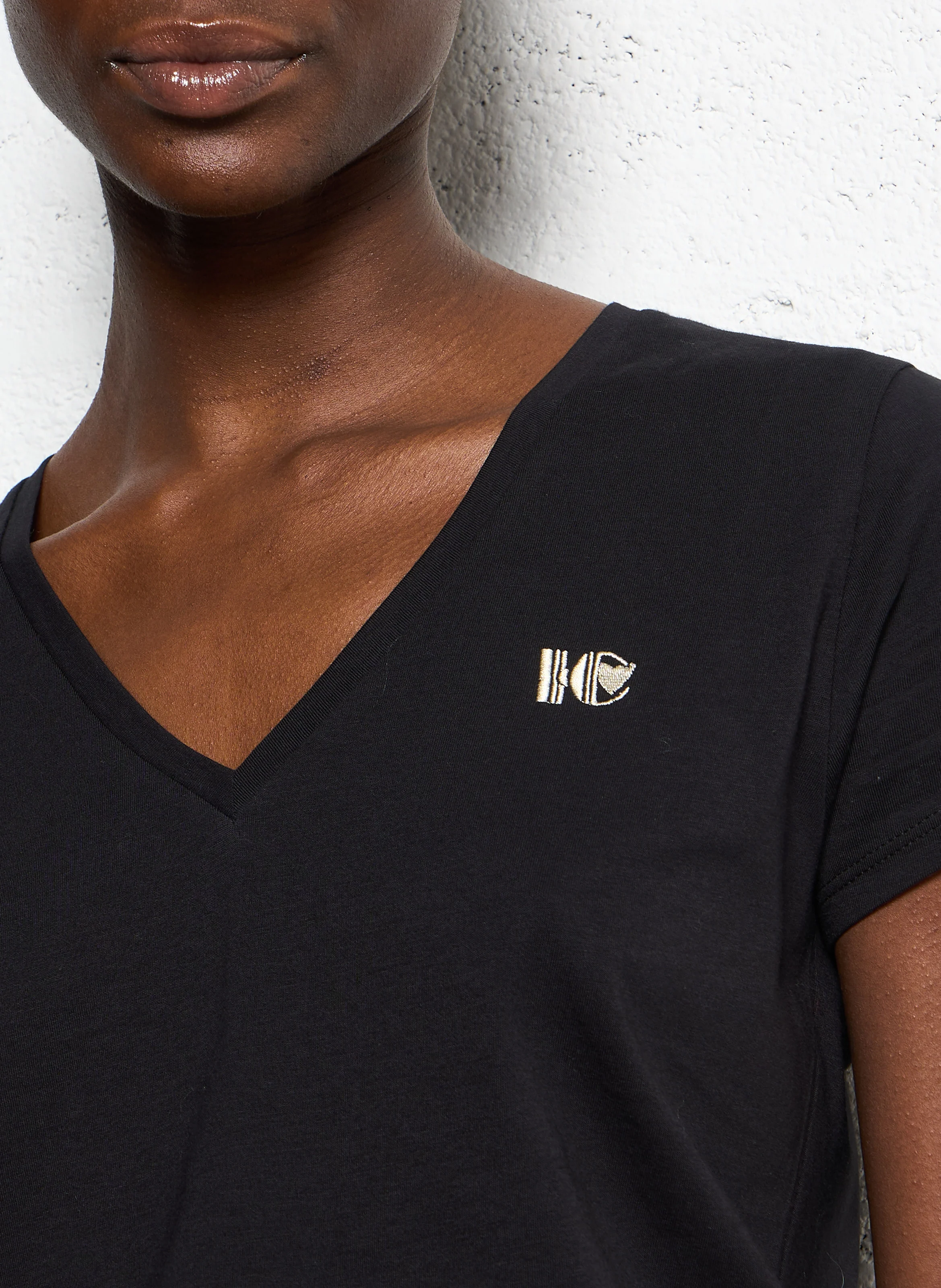 Tee-shirt droit en coton | Noir