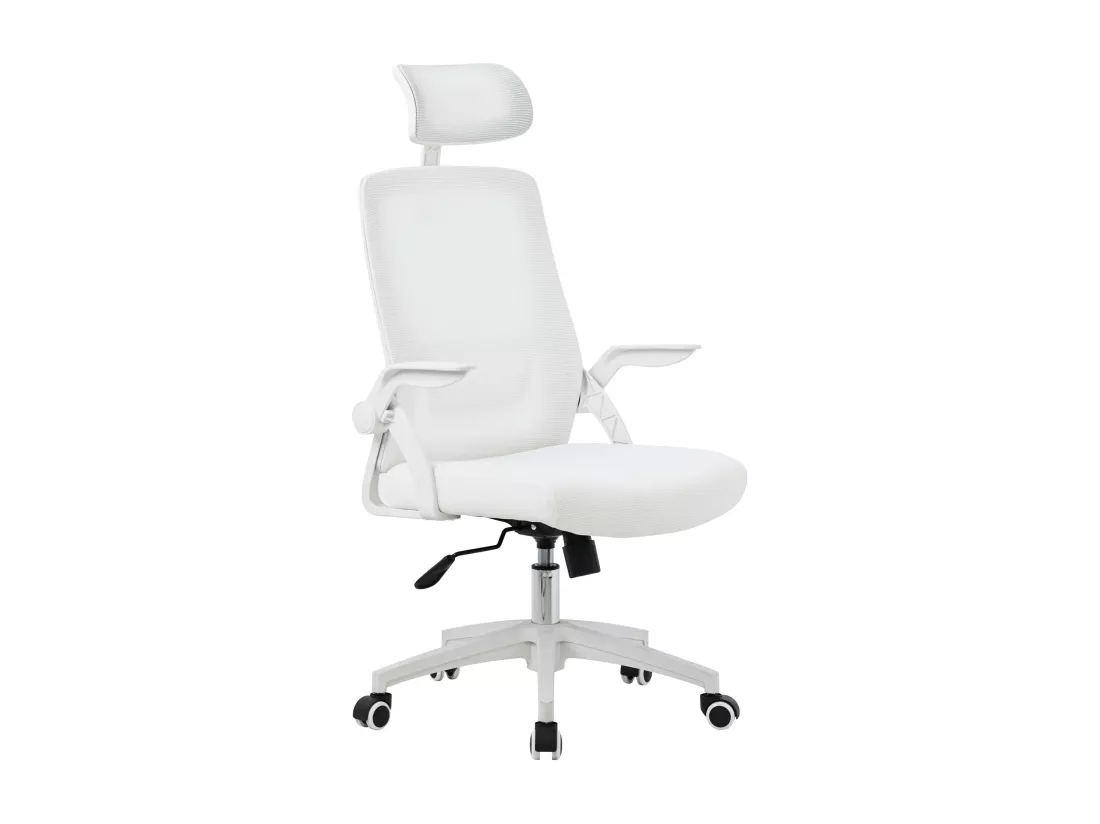 Siège de bureau avec appui-tête - Lago - Blanc