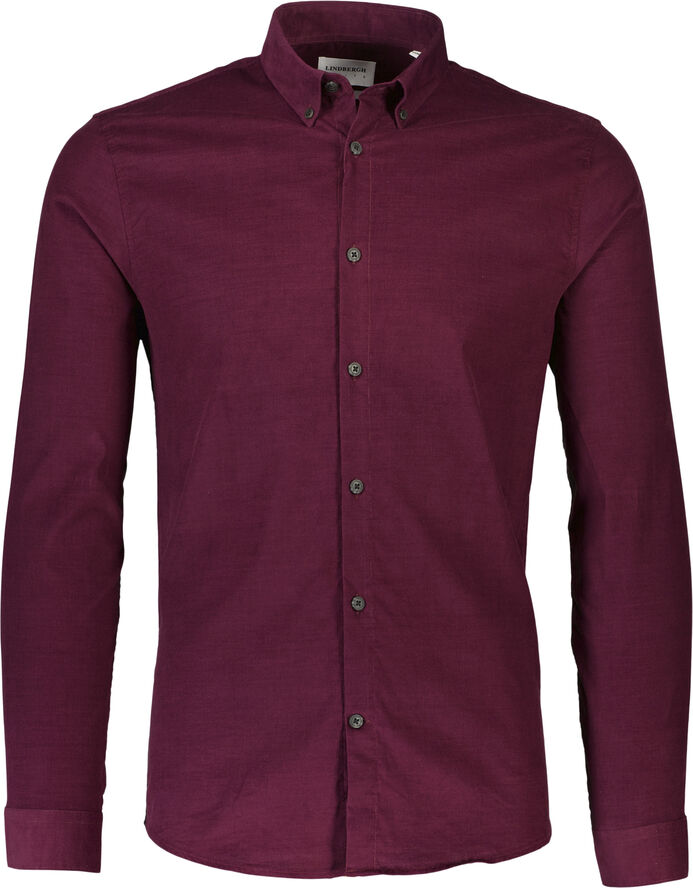 Lindbergh Fine corduroy shirt L/S Burgundy