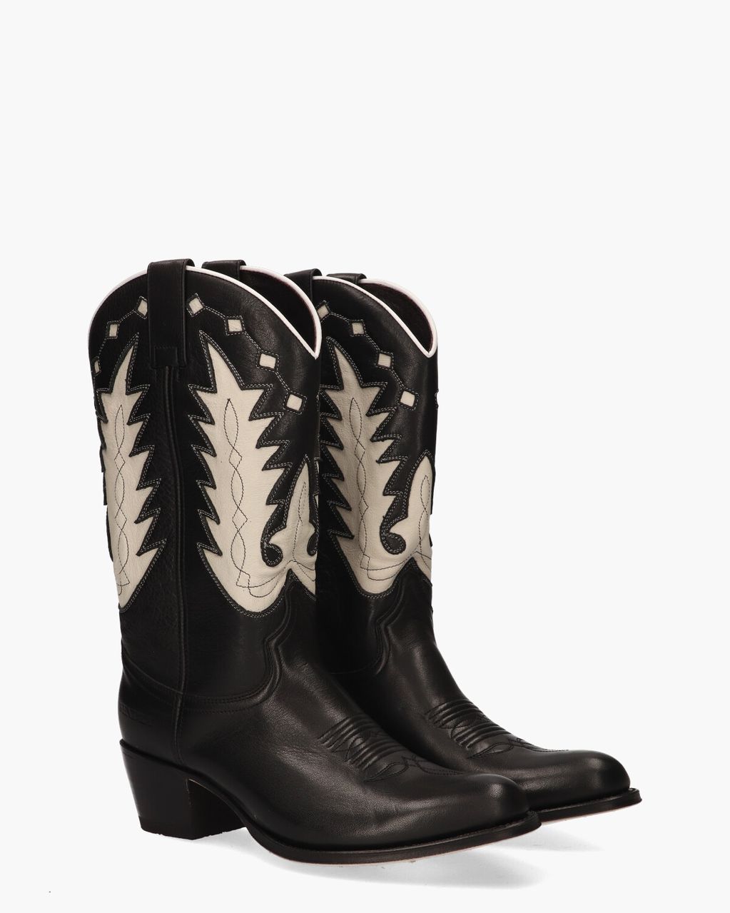 Sendra 18172 Zwart/Wit Damesboots