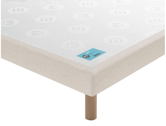 MERINOS - Sommier 120 x 190 Petit Dormeur tissé sable blanc 1219