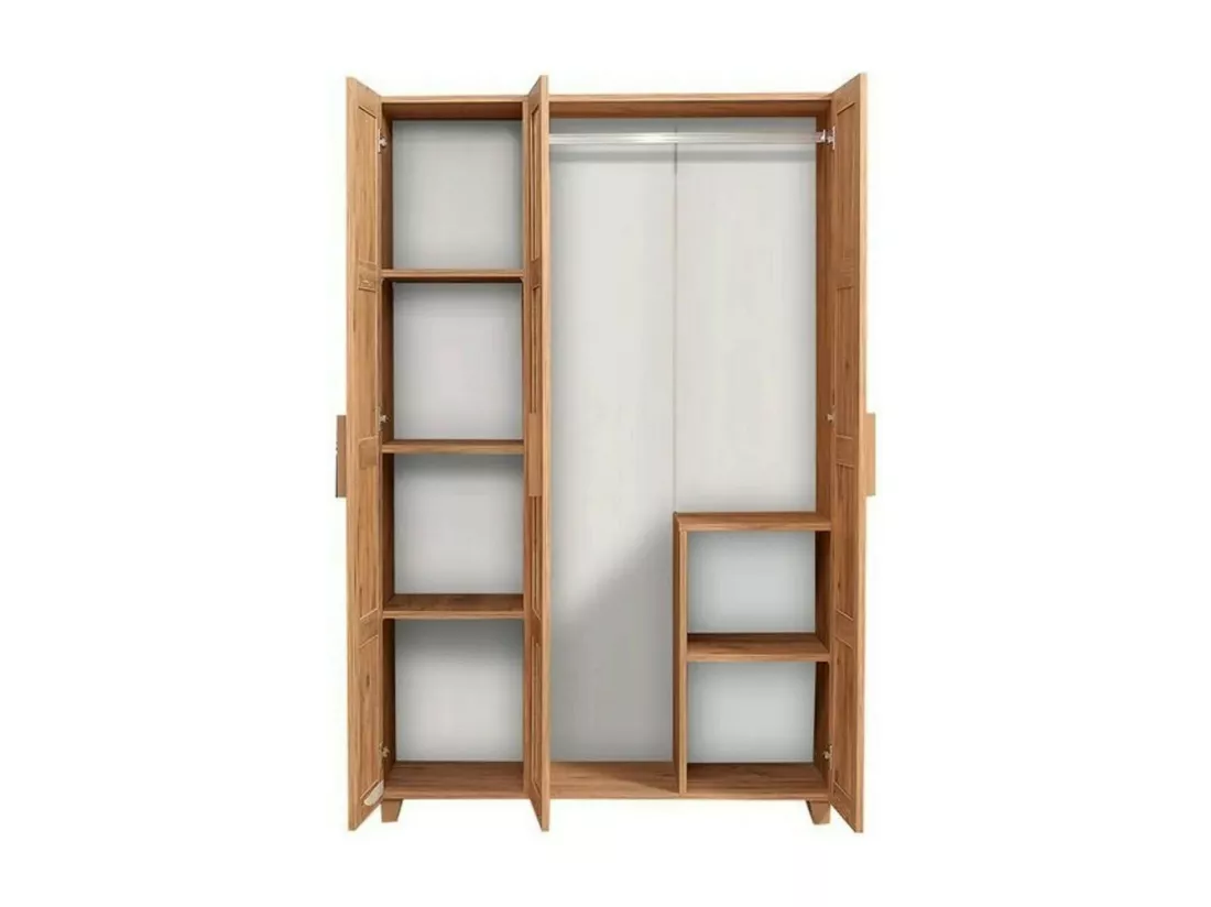 Garde-robe 3 portes Dpiacer, Meubles de chambre, Penderie de plain-pied, Placard à vêtements, 120x48h189 cm, Chêne