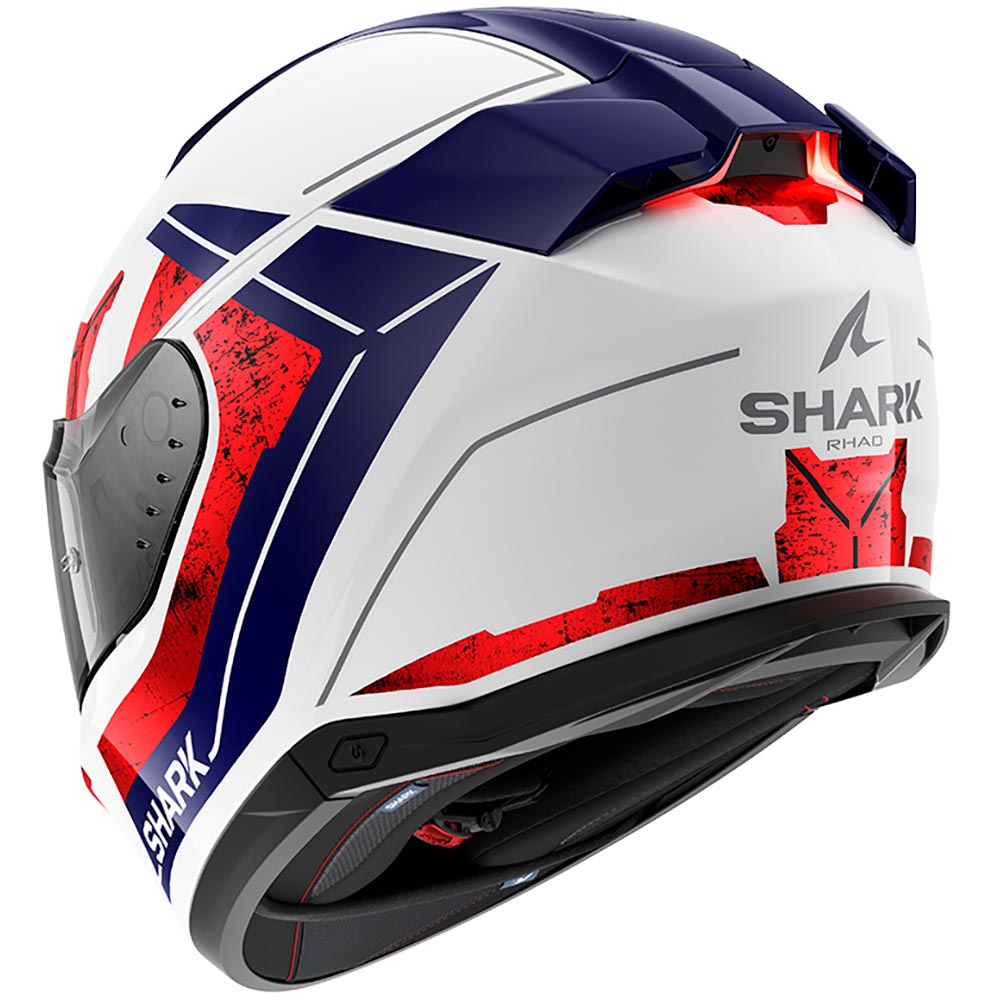 Shark - Casque Skwal i3 Rhad Blanc brillant / Rouge / Bleu