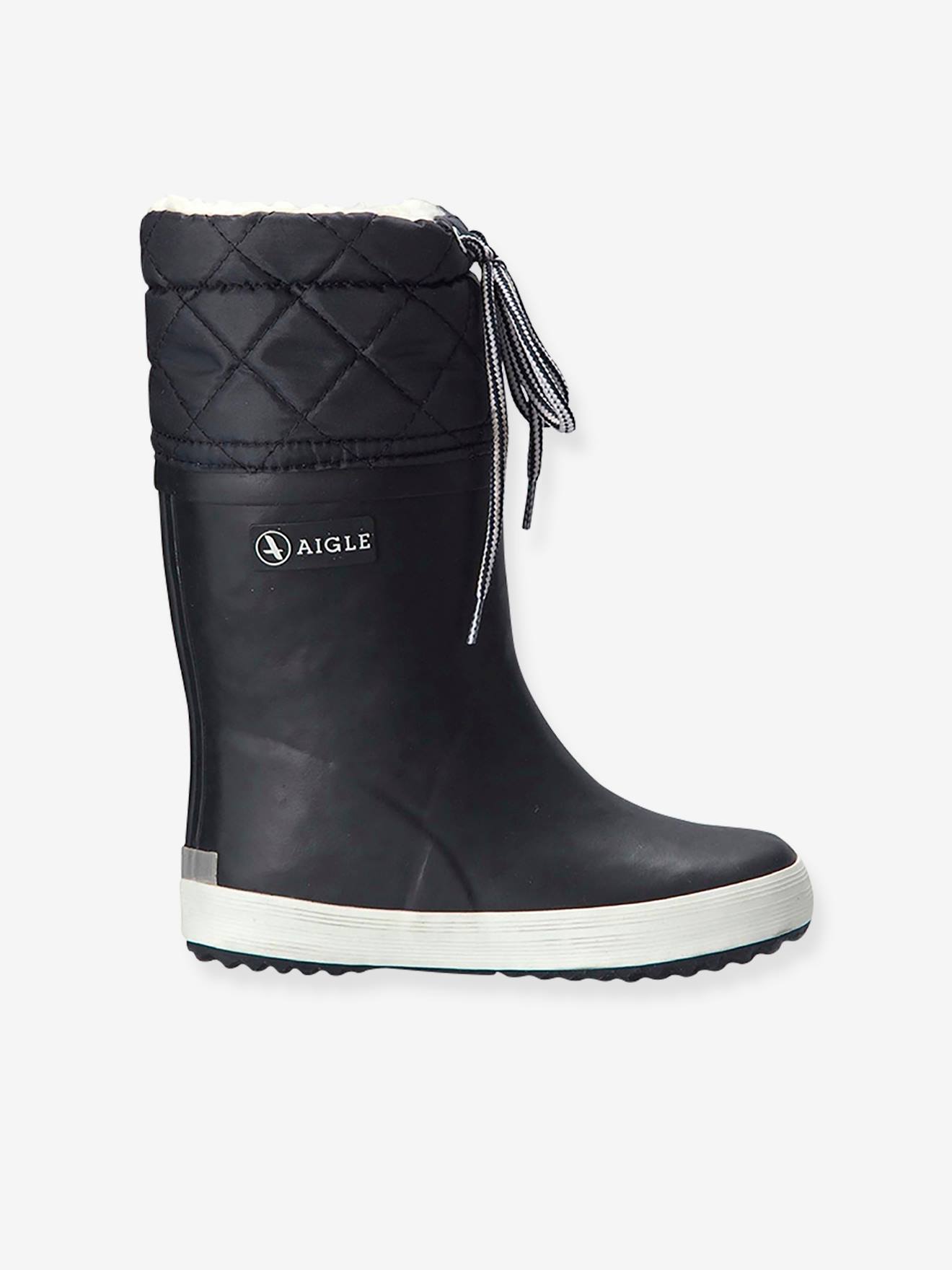 Botas de borracha Lolly Pop Giboulée AIGLE® pretas, tamanho médio, lisas