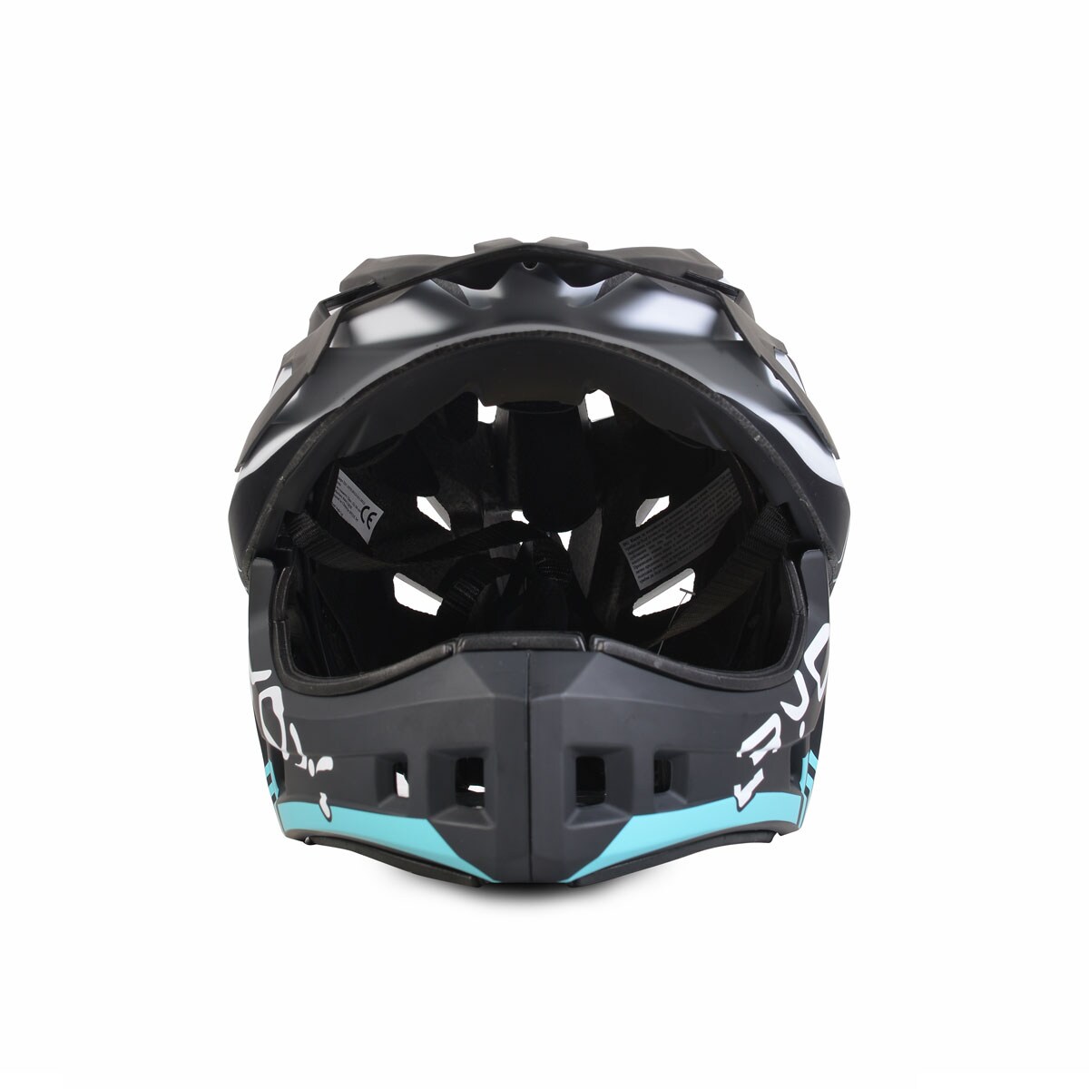 Byox, Kinder Vollgesichts-Helm LW-103, Größe M (52-56cm), 14 Löcher, PC-Schale schwarz