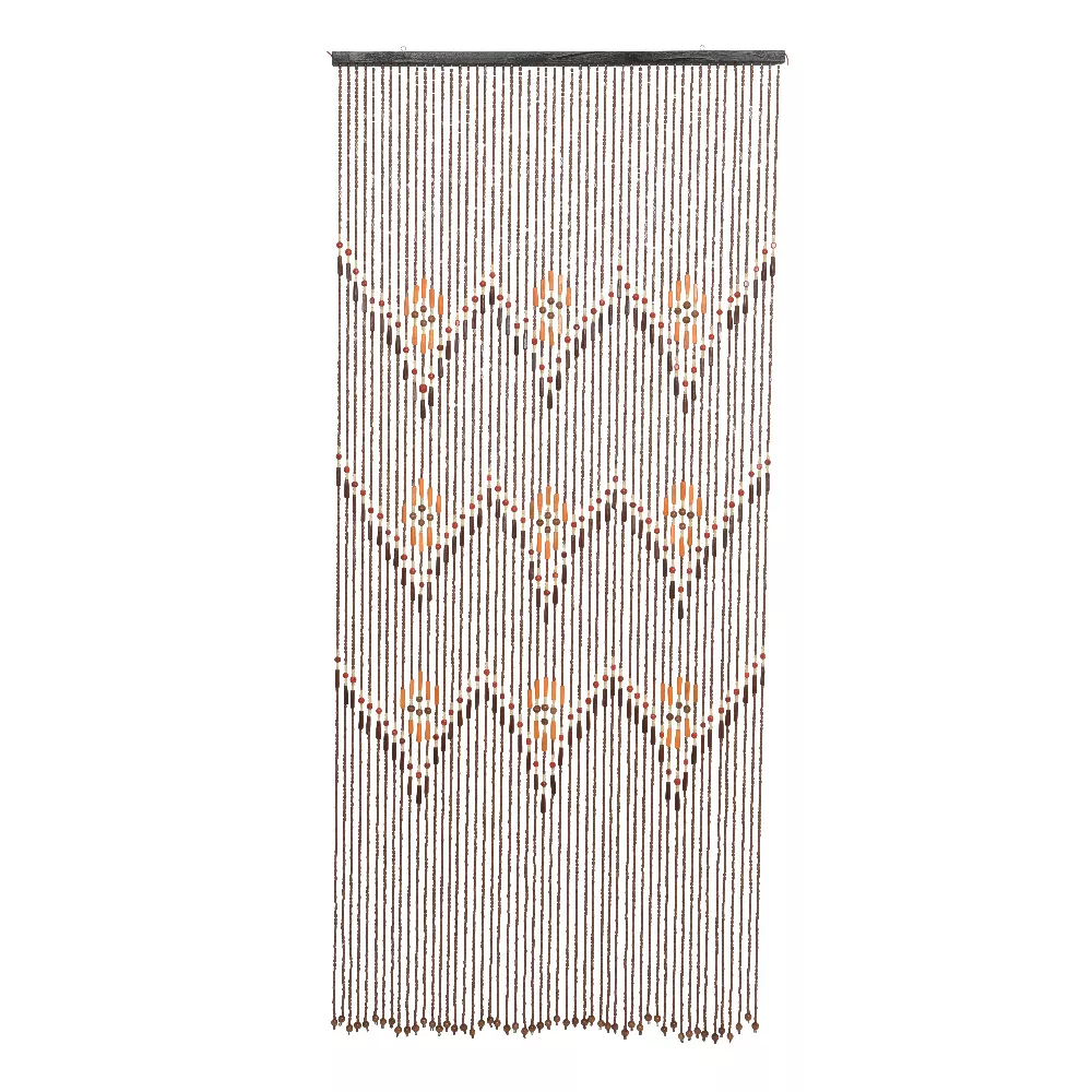 Rideau de porte perles bambou (90 x 200 cm) Silver Marron