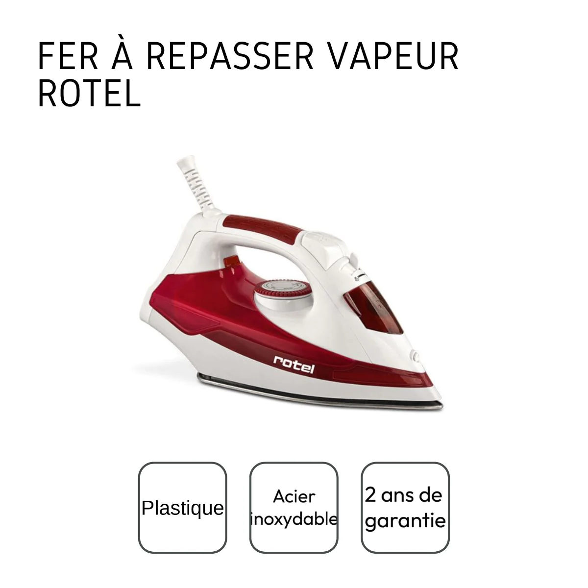 Fer à repasser vapeur avec fil Accessoires Intérieur Rotel