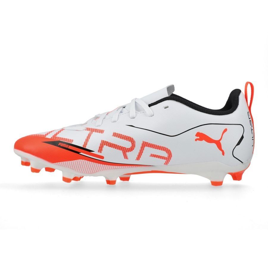 PUMA Ultra 5 Play FG/AG Unlimited - Blanc/Noir/Glowing Red Enfant