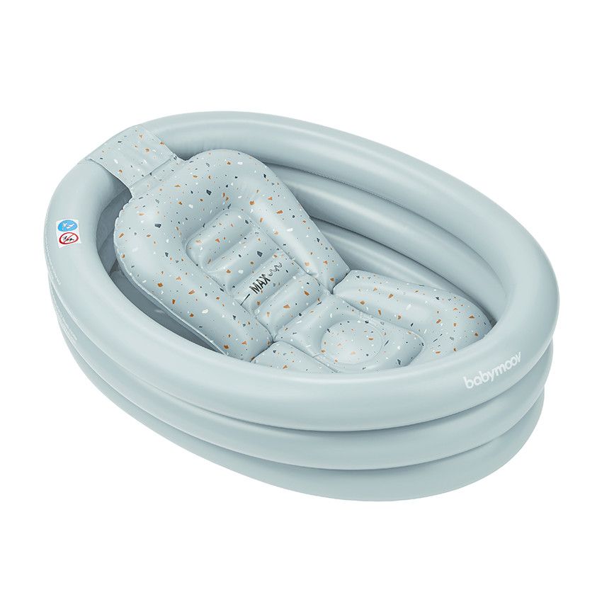 Baignoire gonflable évolutive Aquadots - Bleu - Ecru