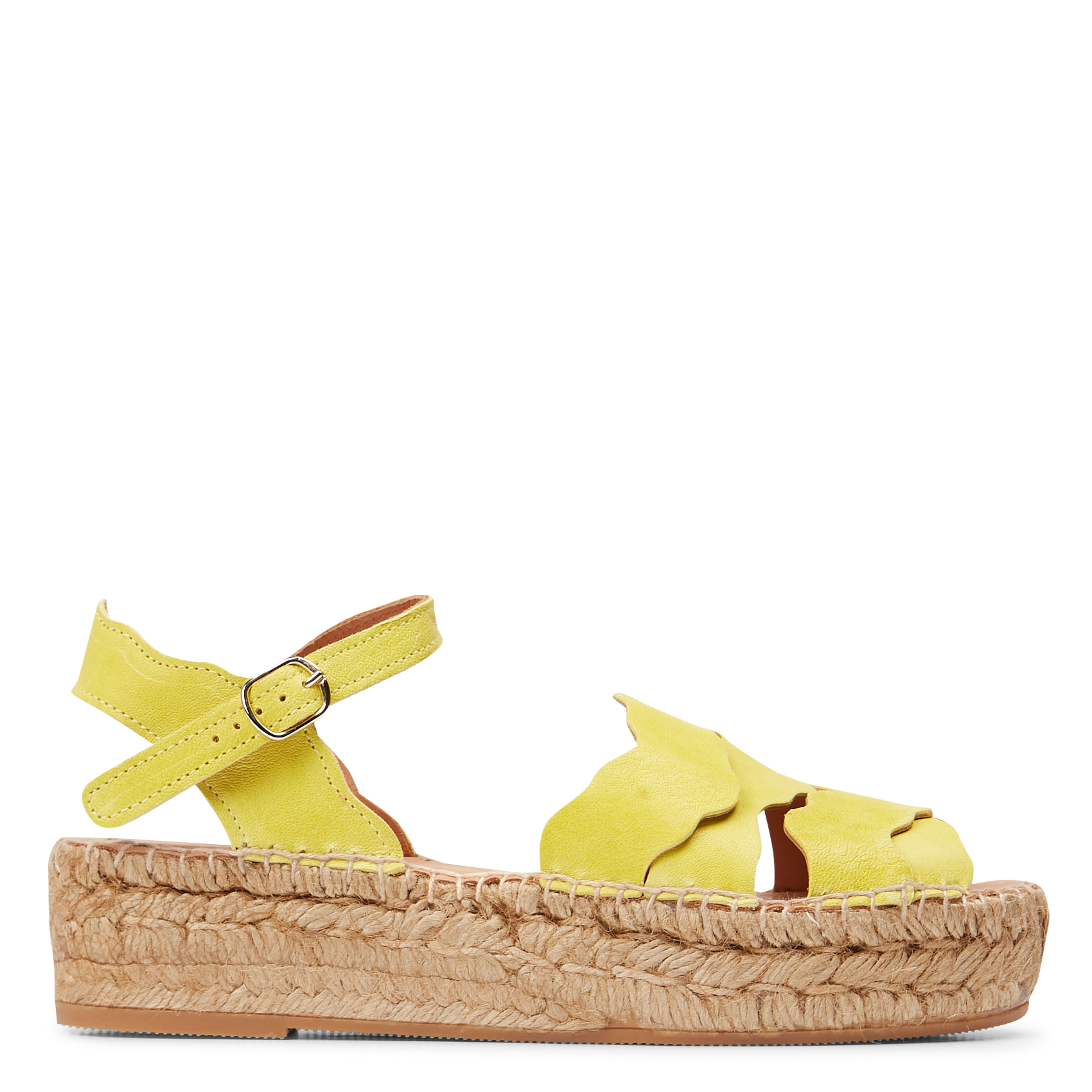 ALAFIA - Espadrilles compensées en cuir | Jaune