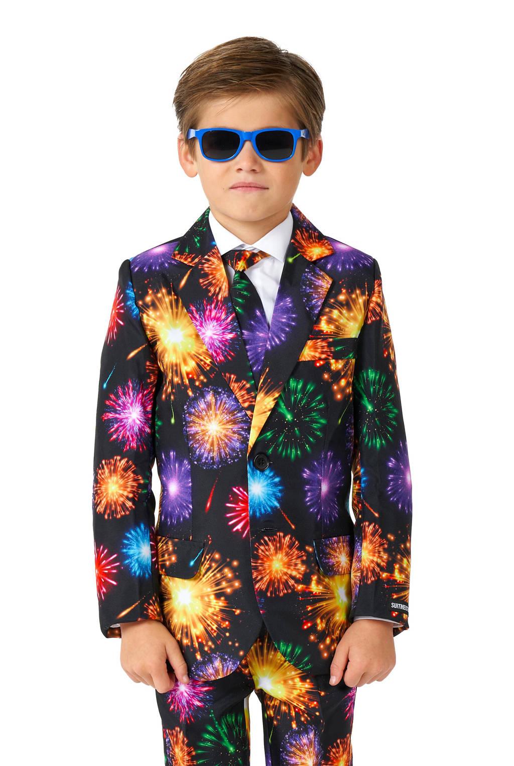 Suitmeister kostuum Fireworks zwart/multicolor