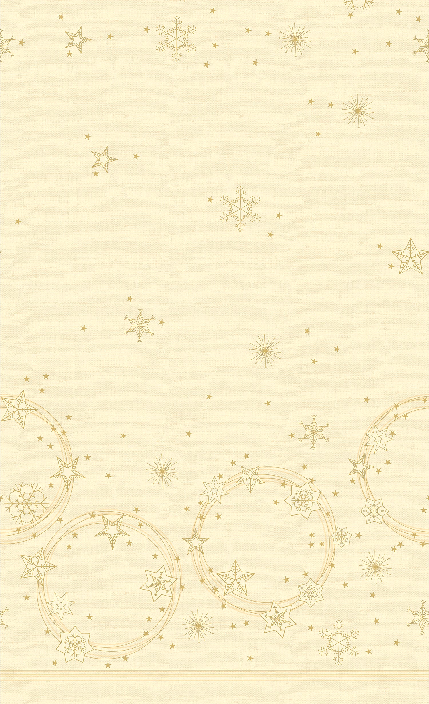 Duni tafelkleed Star Shine crème 138 x 220 cm