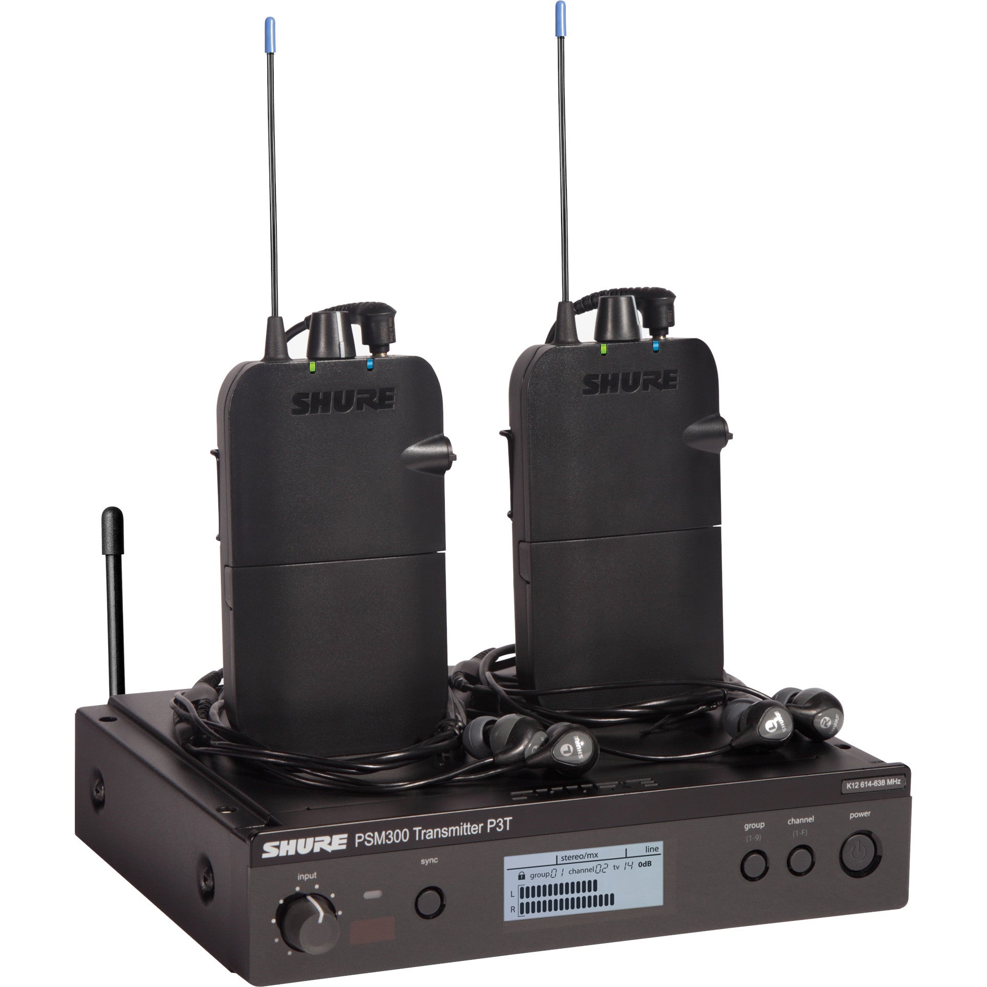 Shure PSM300 Twin Pack Stereo in-ear monitoring (T11: 863-865 MHz)