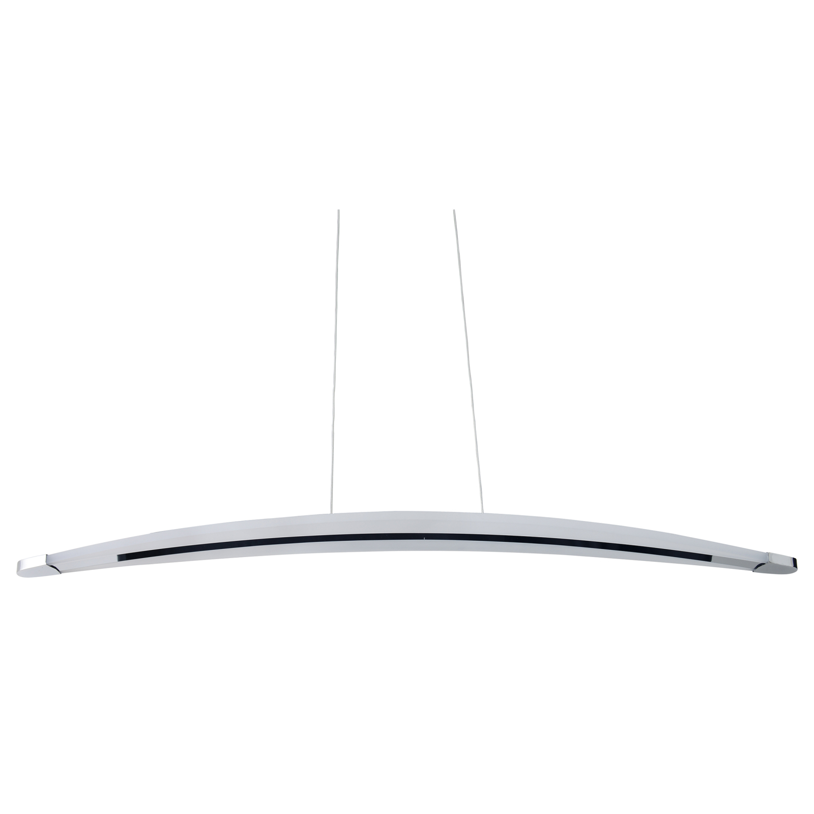LED-Pendelleuchte BOW - chromfarben - 100 cm breit