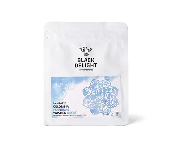 Black Delight - Colombia Decaf Omni-Roast, entkoffeiniert - 250 g Ganze Bohne