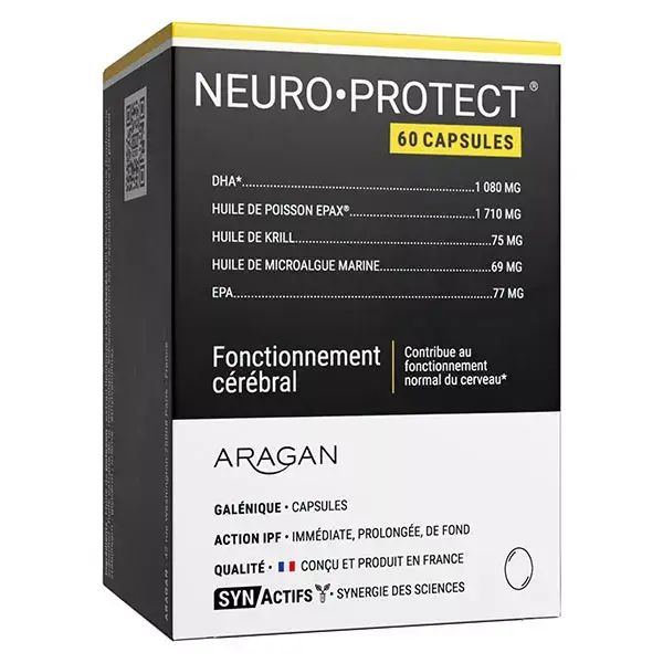 Aragan - Synactifs - NeuroProtect® - Função Cerebral - Ômega 3 - 60 cápsulas
