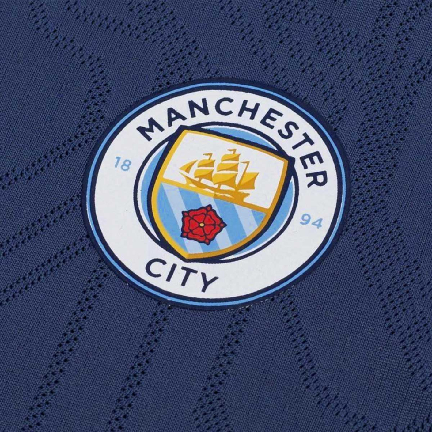 PUMA Manchester City Trainingsset 2024-2025 Kids Donkerblauw Lichtblauw