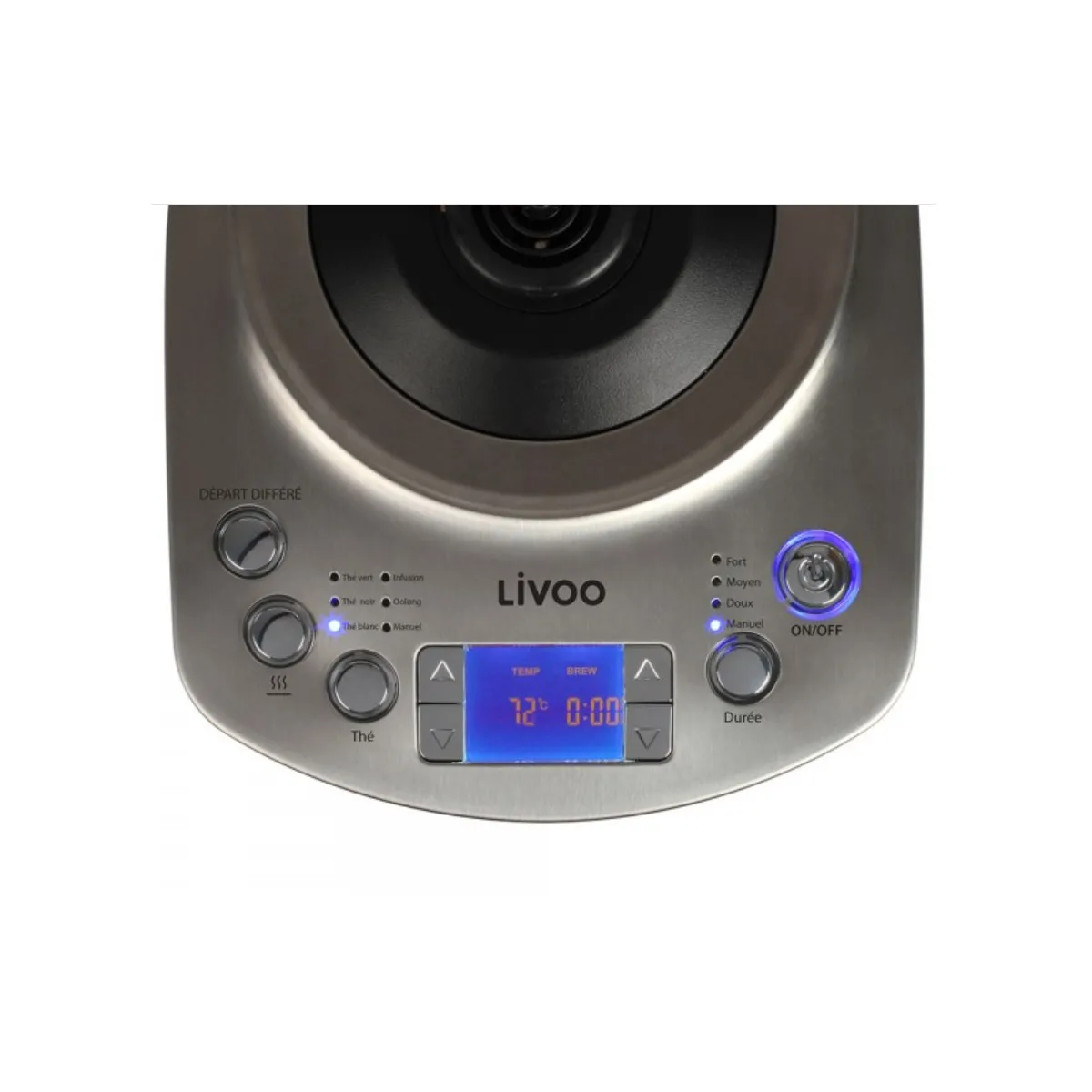 Livoo Bouilloire DOD209 Verre/Gris