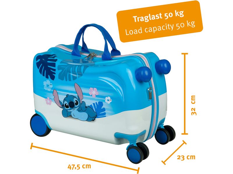 Undercover Reisetrolley Ride-on Lilo & Stitch Koffer für Kinder