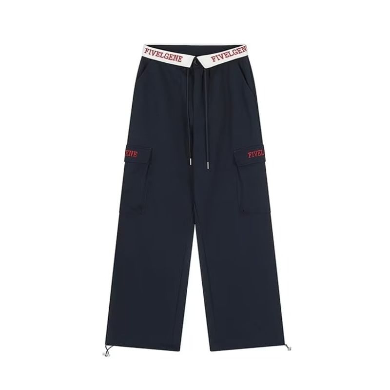Bolgivy - Lage taille broek met trekkoord en losse pasvorm