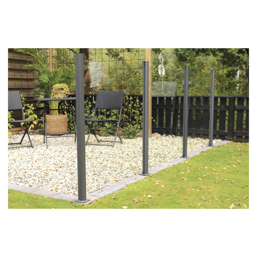 Endestolpe for glassgjerde 108,5 cm