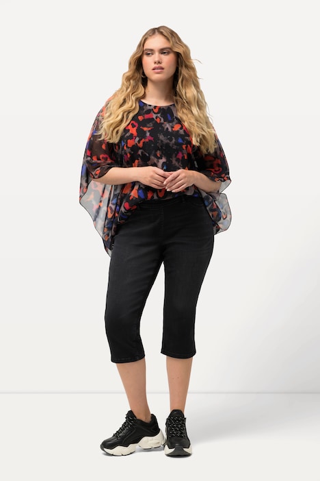 Capri-Jeans Sienna, schmales Bein, Elastikbund, Stretch