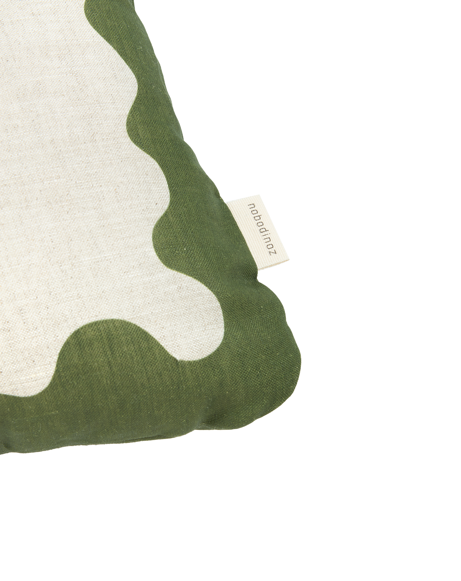 Coussin rectangulaire en lin français vibes l | Vert