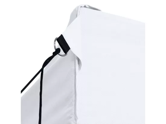 Tente pliable de réception avec 3 parois 3 x 4,5 m Blanc
