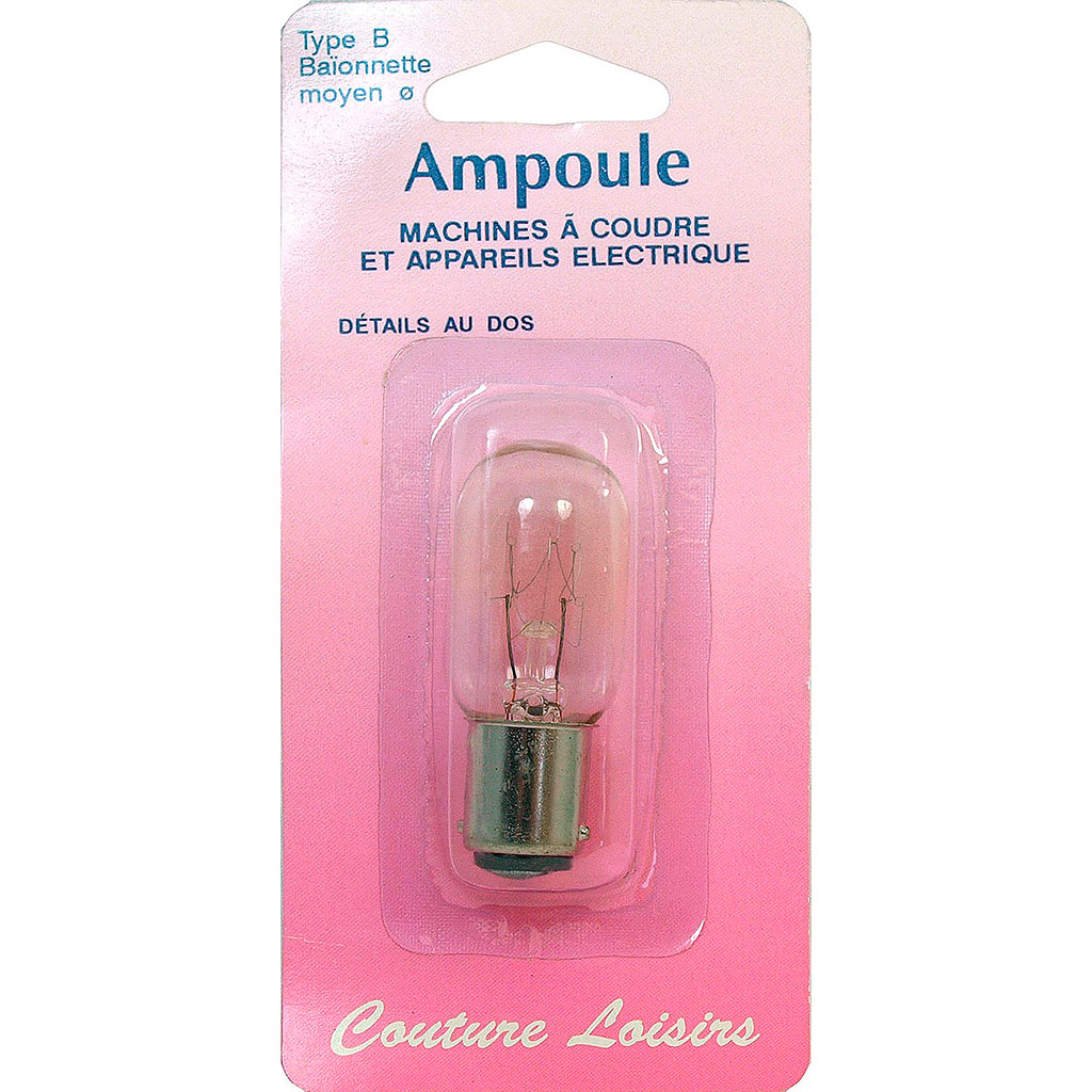 Ampoule pour machine Baïonnette moyenne 15W/240V
