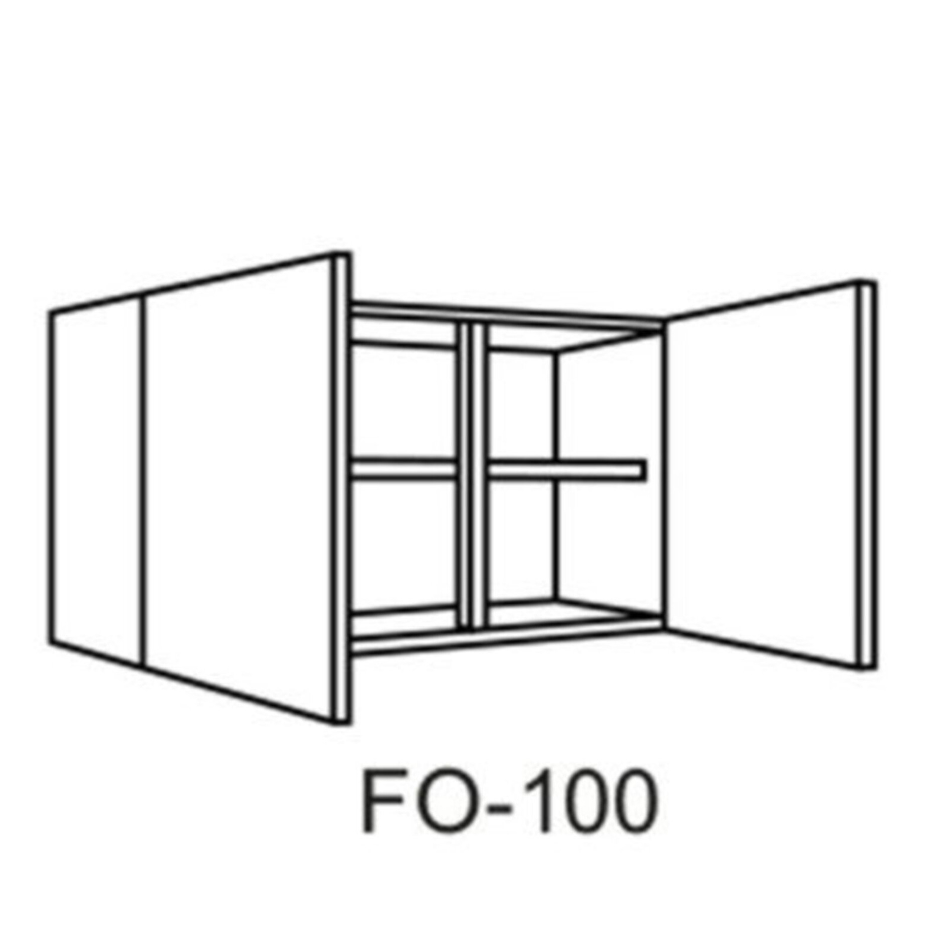 Hängeschrank DAVOS - schiefergrau - Artisan Eiche - 100 cm