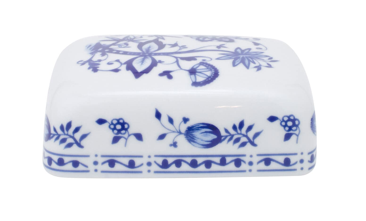 KAHLA Butterdose ROSSELLA Zwiebelmuster eckig weiß/blau