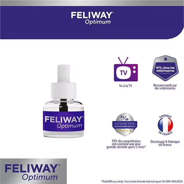 Feliway Optimum Recharge Anti-stress chat nouvelle formule 30 jours