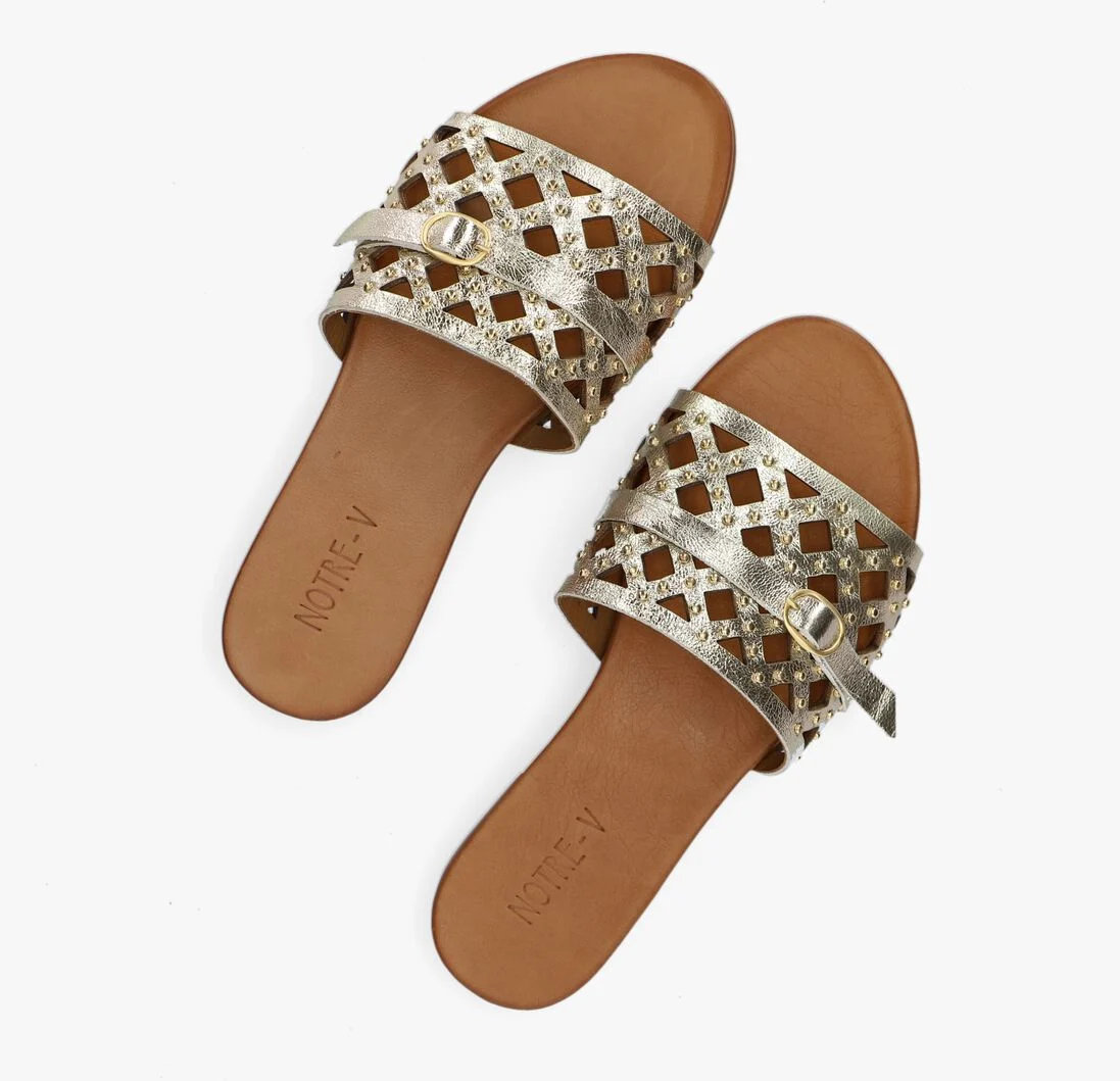 NOTRE-V gouden notre-v slippers 10301