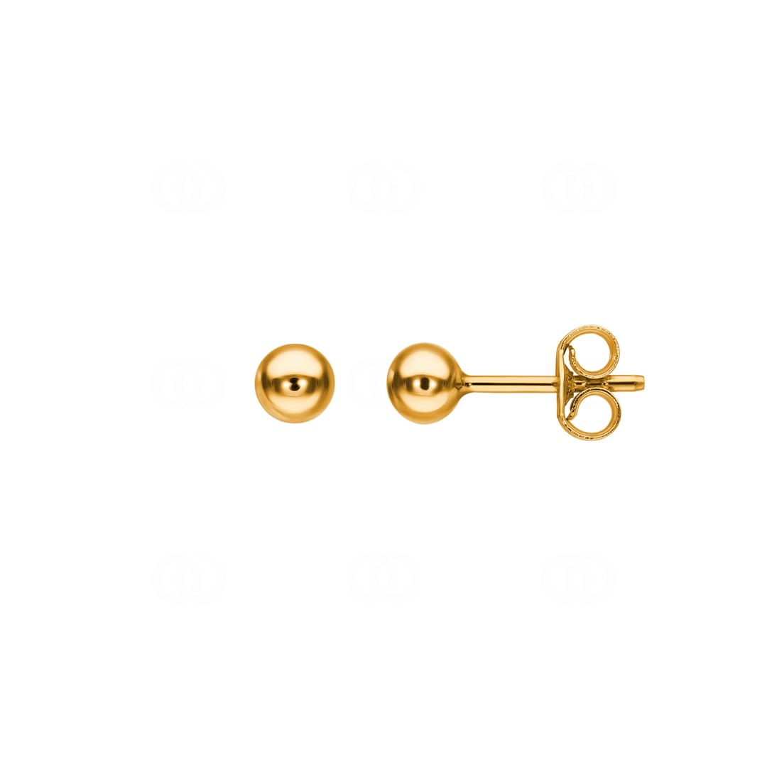 Ohrstecker 750/18 K Gelbgold hohl Ø 4mm